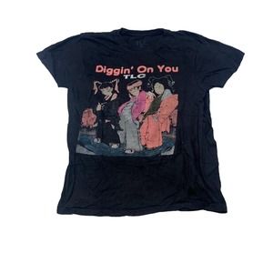 TLC Diggin' On You Girl Group Tee Thrifted Vintage Style Size L
